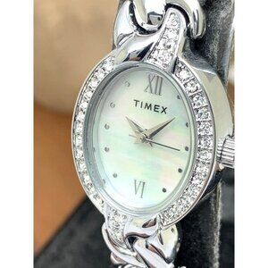 Timex Women's Watch TW2T49700 Quartz Mother of Pearl Dial Silver Steel O…